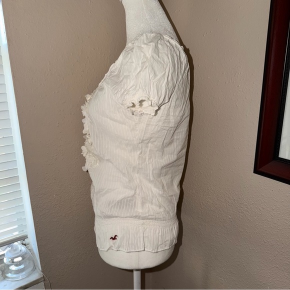 Vintage Y2K Hollister 2000s Babydoll Milkmaid Henley Top - Picture 4 of 6